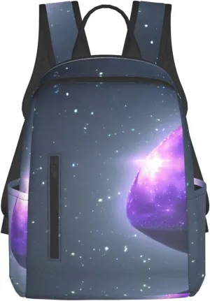 Galaxy Starry Space Purple Starry print Fashion Backpacks Hiking Camping Day bags Men Women Traveling Outdoor backpacks