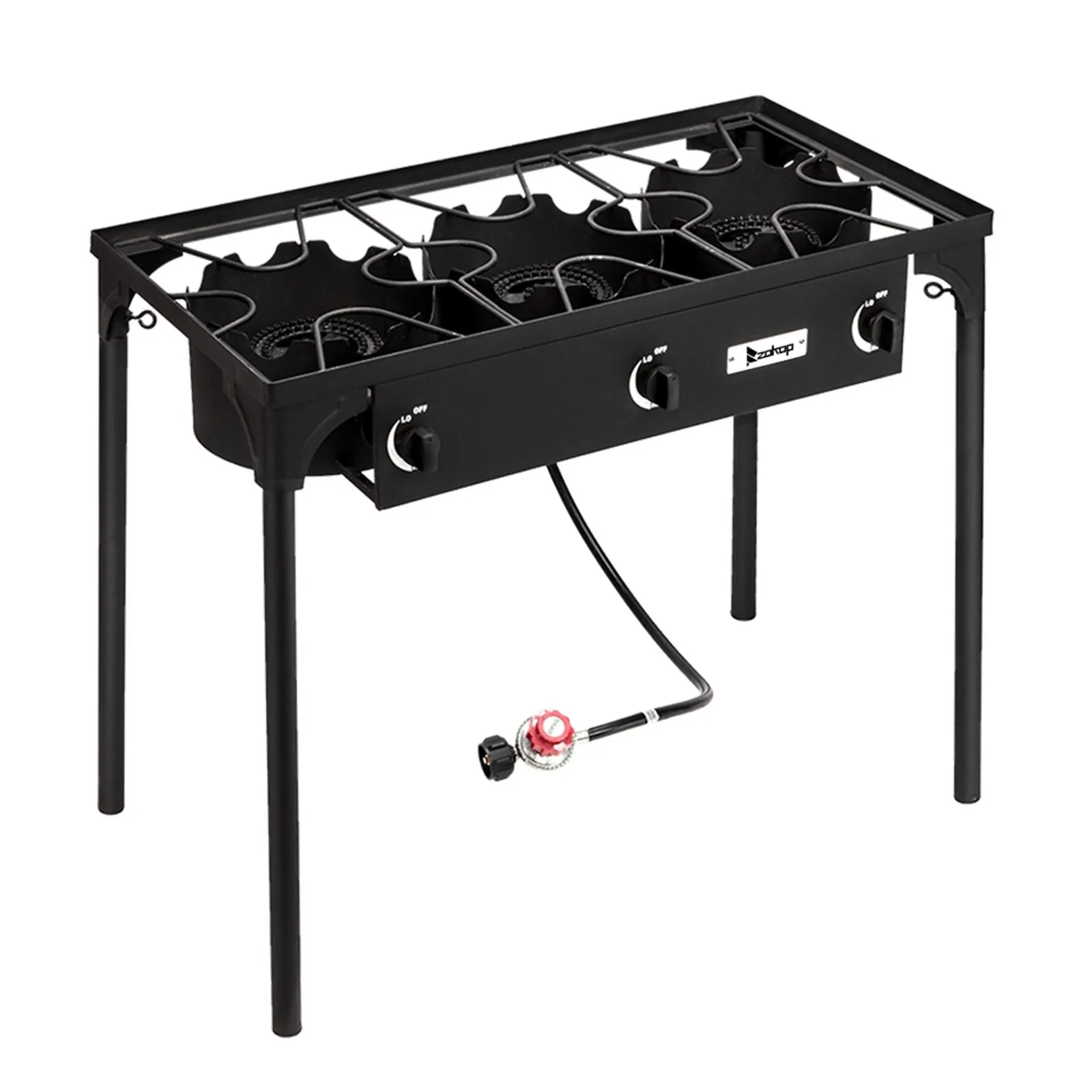 Gas Pressure Cooking Propane Stove Portable Camp Problem-solving Burner (Three 225000-BTU) Stock-clearance Burner Outdoor Iron Cast High Patio Cooker