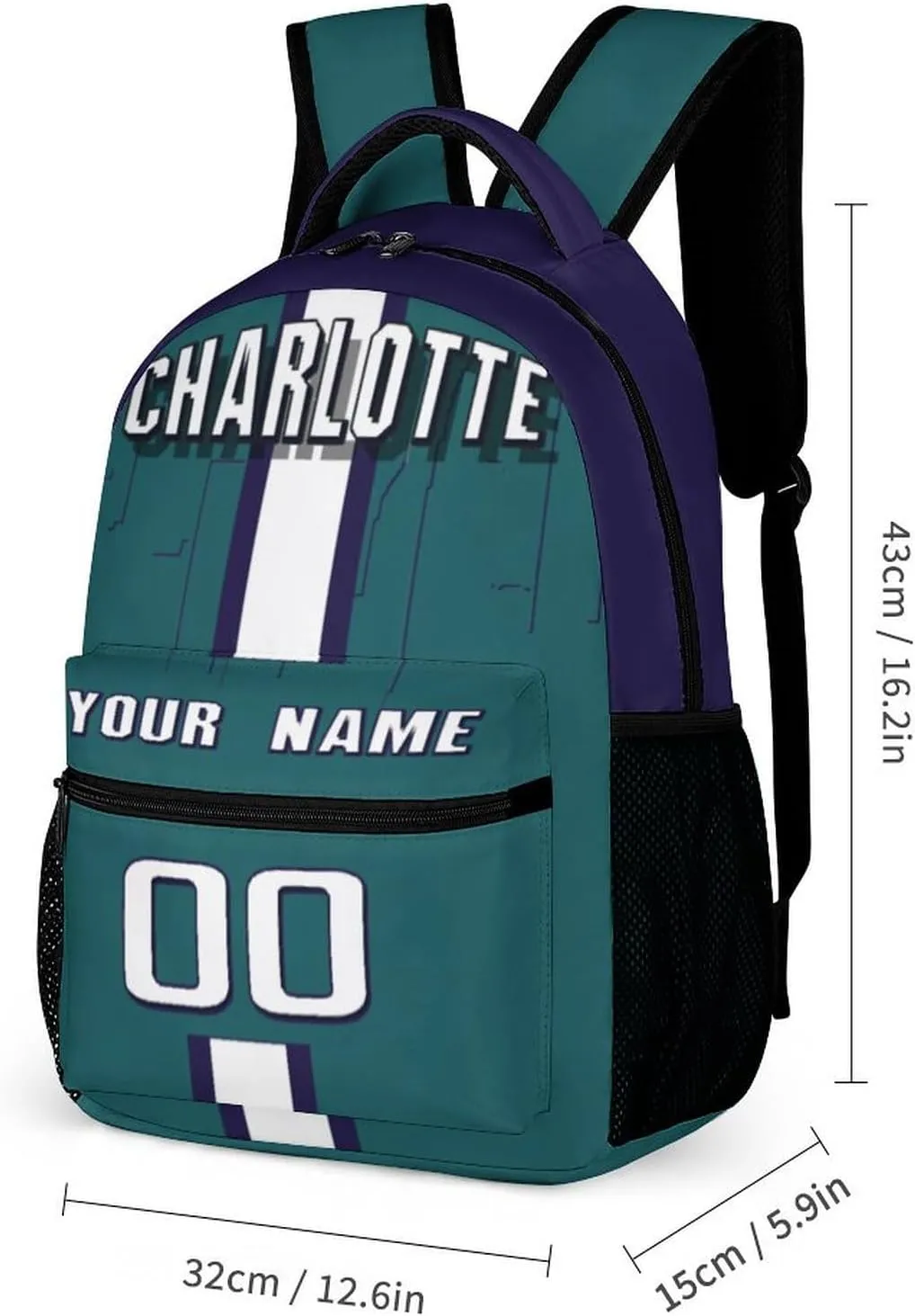 Generic Personalized Backpack Basketball City Fans Gifts Sport Bags High Capacity Custom Any Name and Number for Men Women