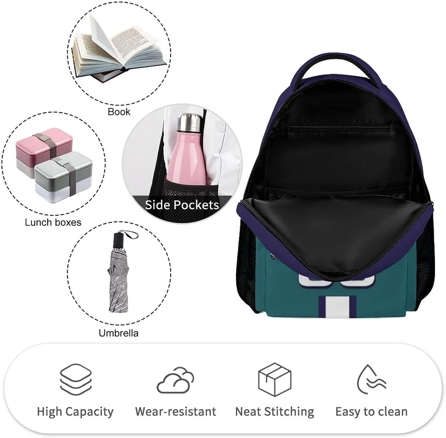 Generic Personalized Backpack Basketball City Fans Gifts Sport Bags High Capacity Custom Any Name and Number for Men Women