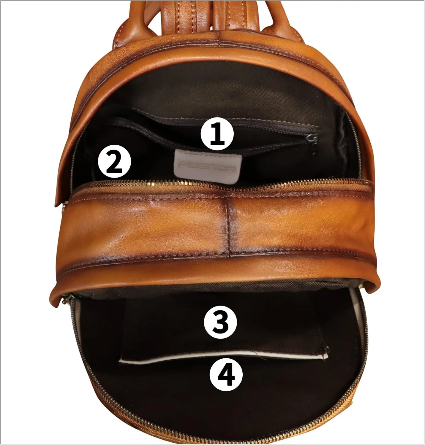 Genuine Leather Backpack for Women Hand Painted Purse Retro Leather Handmade College Knapsack Rucksack Casual Daypack (Pattern1)