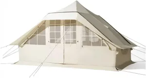 GeRRiT Inflatable Camping Tent with Pump, 5-8 Person Glamping Tents, Easy Setup 4 Season Waterproof Windproof Outdoor House for Fishing, Camping & Hiking
