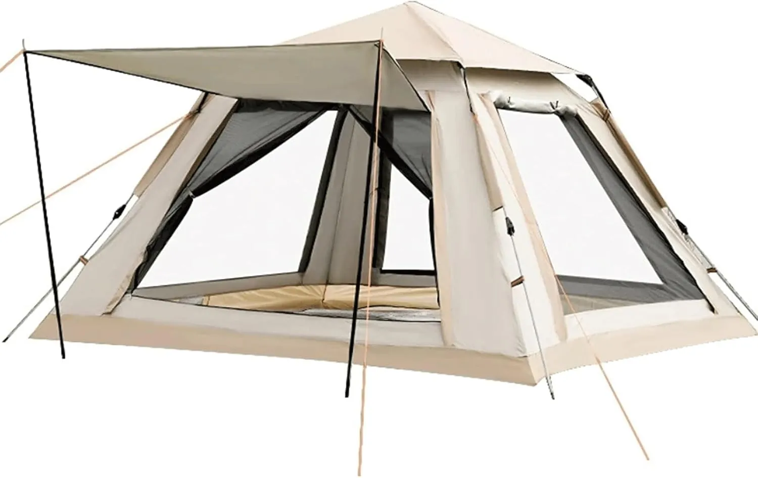 GERRIT Outdoor Camping Automatic Full Tent, Four Seasons Tent, Waterproof and Windproof Instant Camping Tent, Portable Charm Tent, Outdoor Camping Hiking Travel (Size : 215x215x145cm)