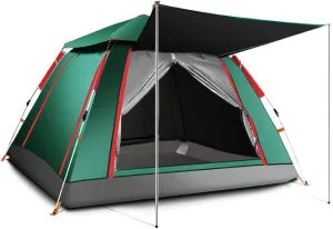 GeRRiT Outdoor Waterproof Pop Up Tent for 3-5 Persons, Portable Instant Camping Tent Lightweight Waterproof for Beach BBQ Park Fishing Mountain House Sun Shade Shelter Canopy