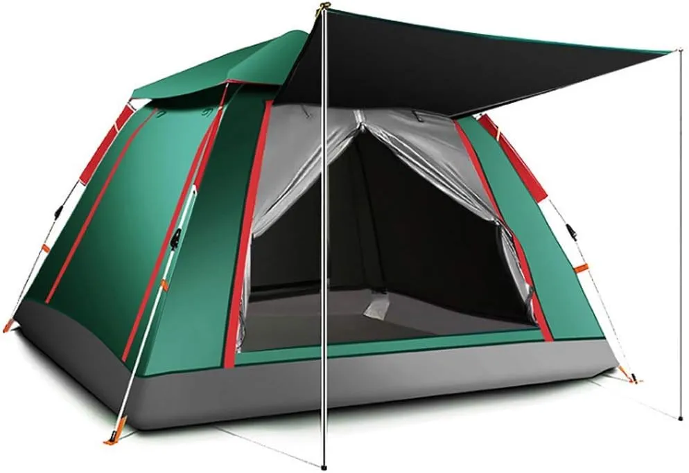 GeRRiT Outdoor Waterproof Pop Up Tent for 3-5 Persons, Portable Instant Camping Tent Lightweight Waterproof for Beach BBQ Park Fishing Mountain House Sun Shade Shelter Canopy