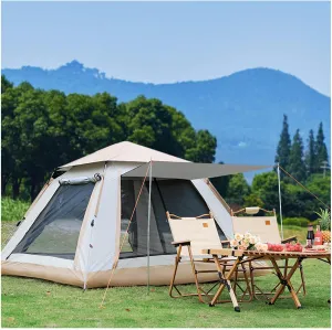 Glamping Tent 4 People Spacious Best Waterproof Tent Sturdy and Lightweight Teepee Tent Camping for Family,Outdoor,Hiking and Mountaineering