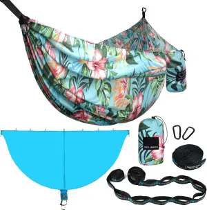 Gold Armour Camping Hammock with Bug Net - XL Double Hammock Portable Hammock Camping Accessories Gear Mosquito Bug Net Set for Outdoor Indoor, USA Based Brand (Hawaiian)