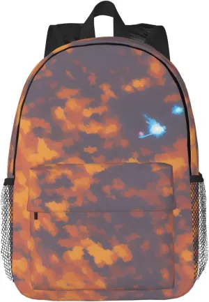 Gold Texture Printed Pattern Backpack Lightweight Casual Backpack Double Shoulder Bag Travel Daypack With Laptop Compartmen