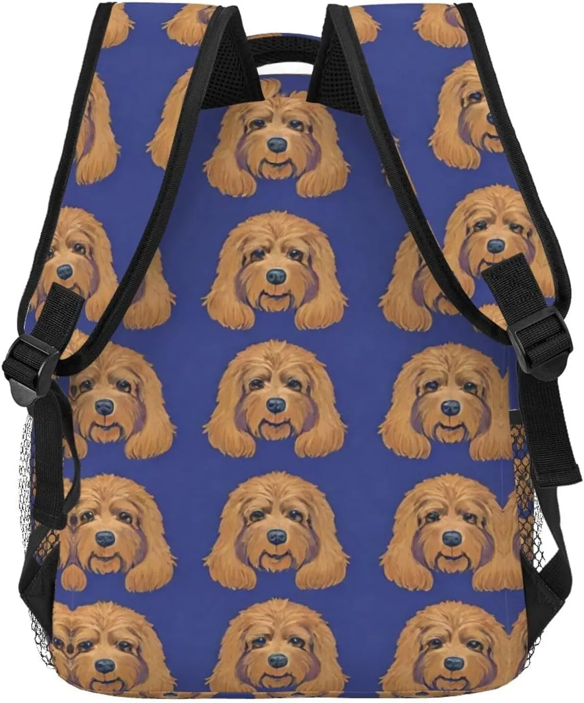 Golden Doodle Dog Art Rucksack Polyester Anti-Theft Multipurpose Carry On Bag Large Capacity Travel and Sport Backpack Rucksack With Smooth Zippers