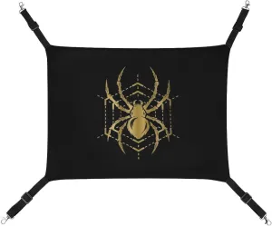 Golden Spider Hanging Cat Bed Soft Breathable Pet Hammock for Cage Pet Sleeper for Kitten Ferret Puppy Rabbit