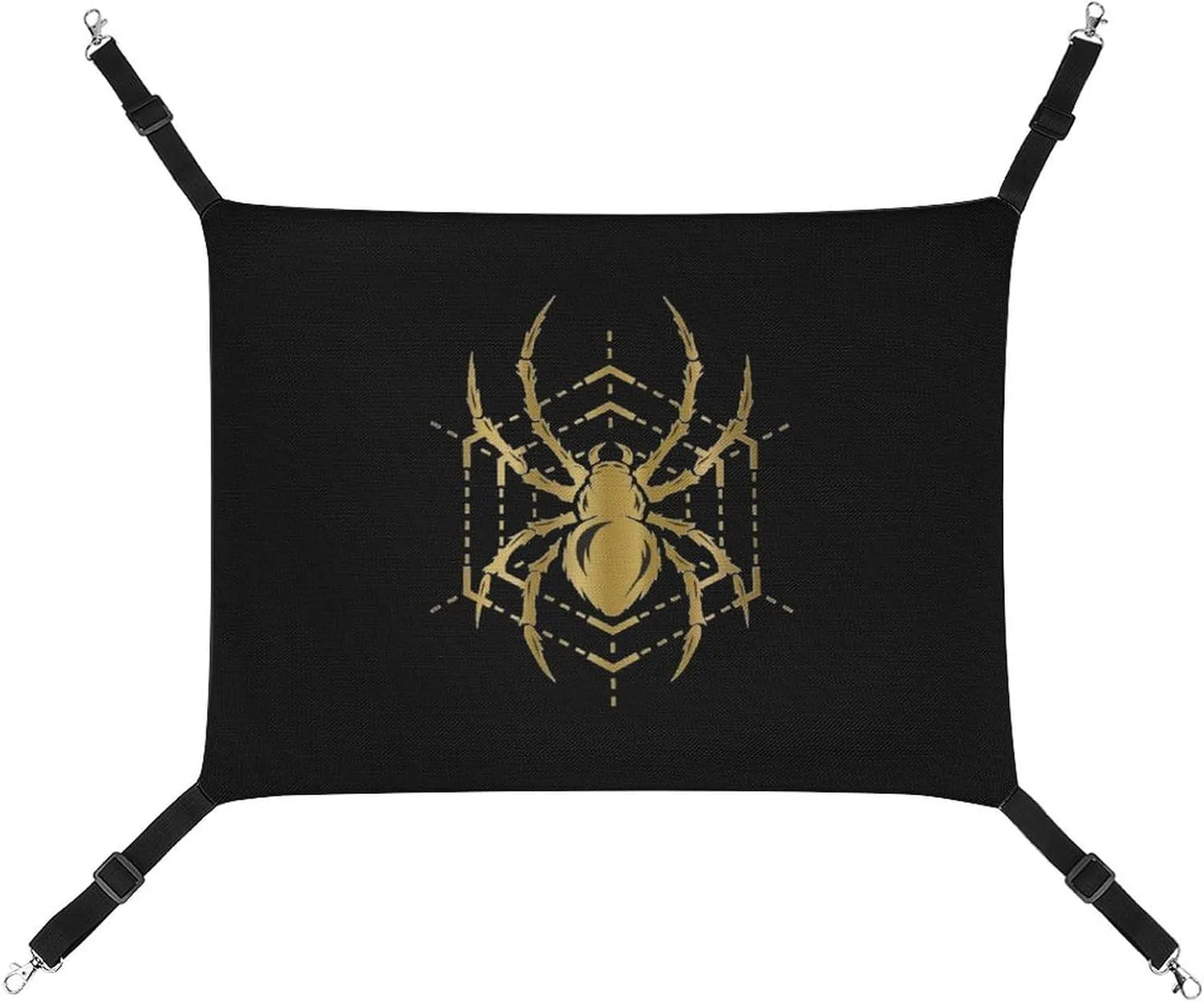 Golden Spider Hanging Cat Bed Soft Breathable Pet Hammock for Cage Pet Sleeper for Kitten Ferret Puppy Rabbit