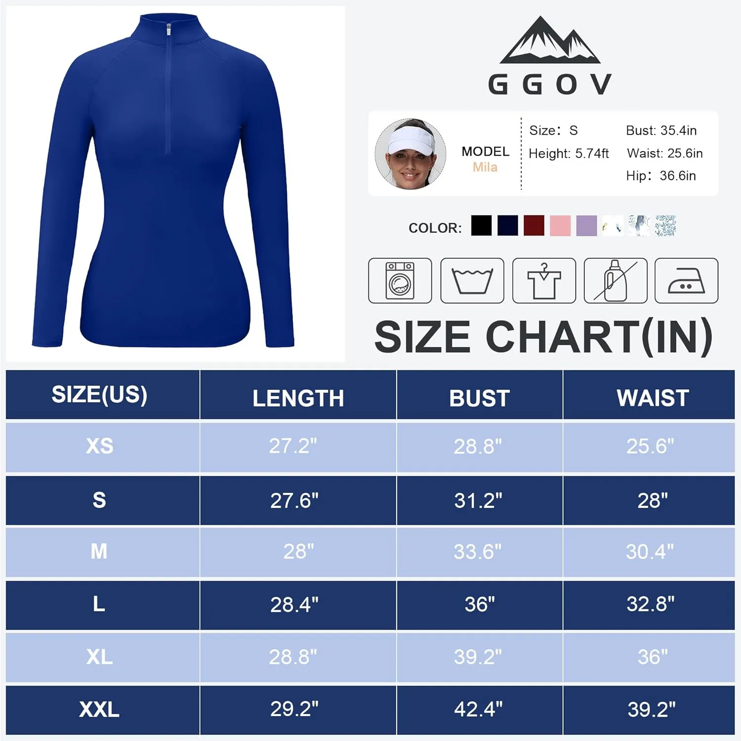 Golf Shirts for Woman UPF 50  Sun Protection Quick Dry Lightweight Long Sleeve Polo Shirts for Woman Rash Guard