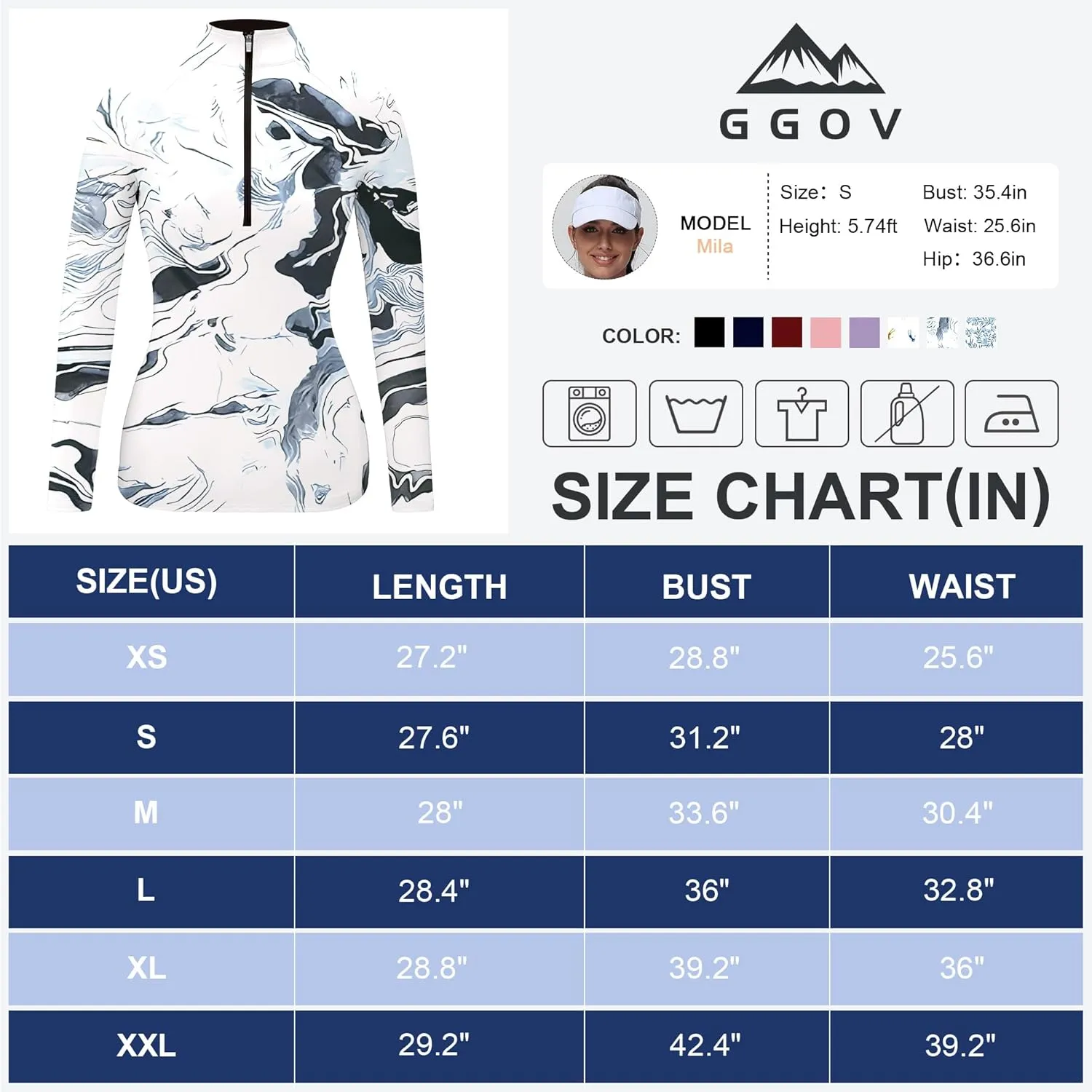 Golf Shirts for Woman UPF 50  Sun Protection Quick Dry Lightweight Long Sleeve Polo Shirts for Woman Rash Guard