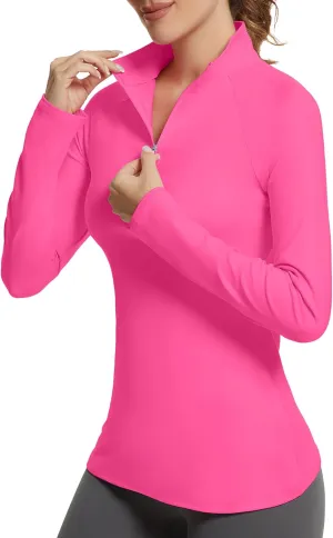 Golf Shirts for Woman UPF 50  Sun Protection Quick Dry Lightweight Long Sleeve Polo Shirts for Woman Rash Guard