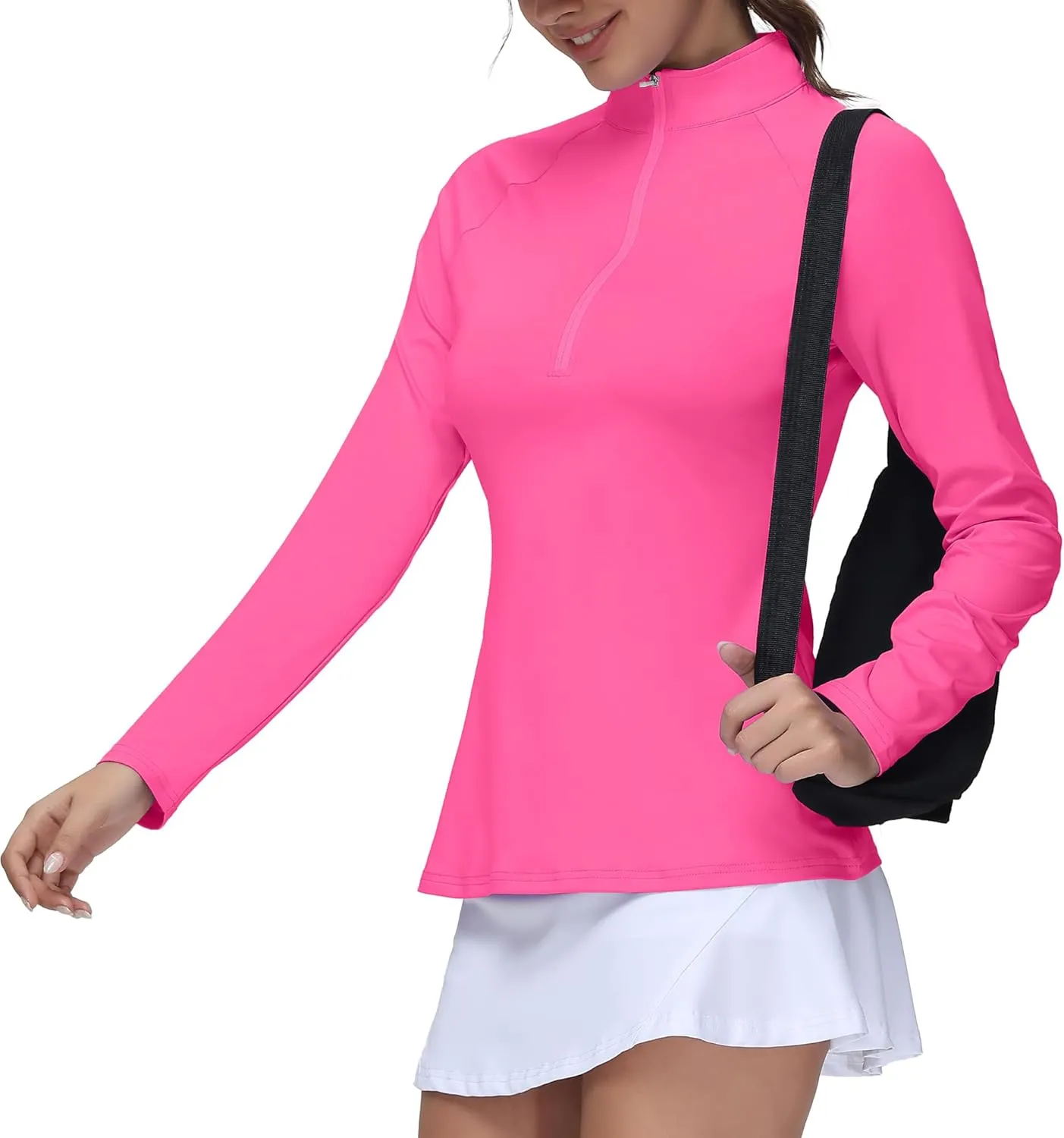 Golf Shirts for Woman UPF 50  Sun Protection Quick Dry Lightweight Long Sleeve Polo Shirts for Woman Rash Guard