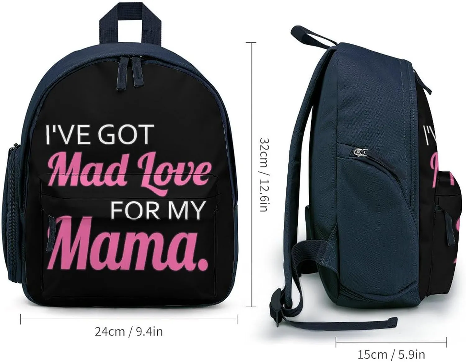 Got Mad Love For Mama Mini Backpack Small Shoulders Luggage Daypack Business Weekender Bag for Men Women
