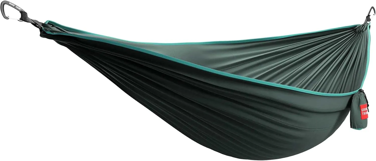 Grand Trunk TrunkTech 2-Person Double Hammock - Ultralight & Durable Camping Hammock for Hiking, Backpacking & Travel (Teal/Turquoise)