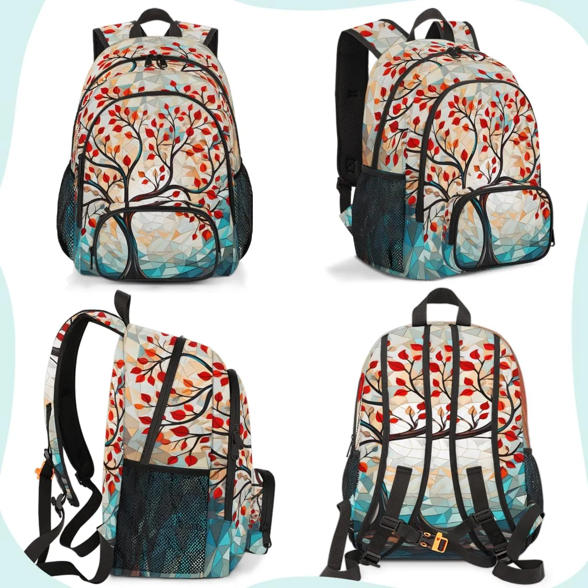 Green Leaves Carry on Travel Backpack for Women Men Water resistant Lightweight Rucksack Backpack for Weekender Casual Work Hiking Watercolor Herbs
