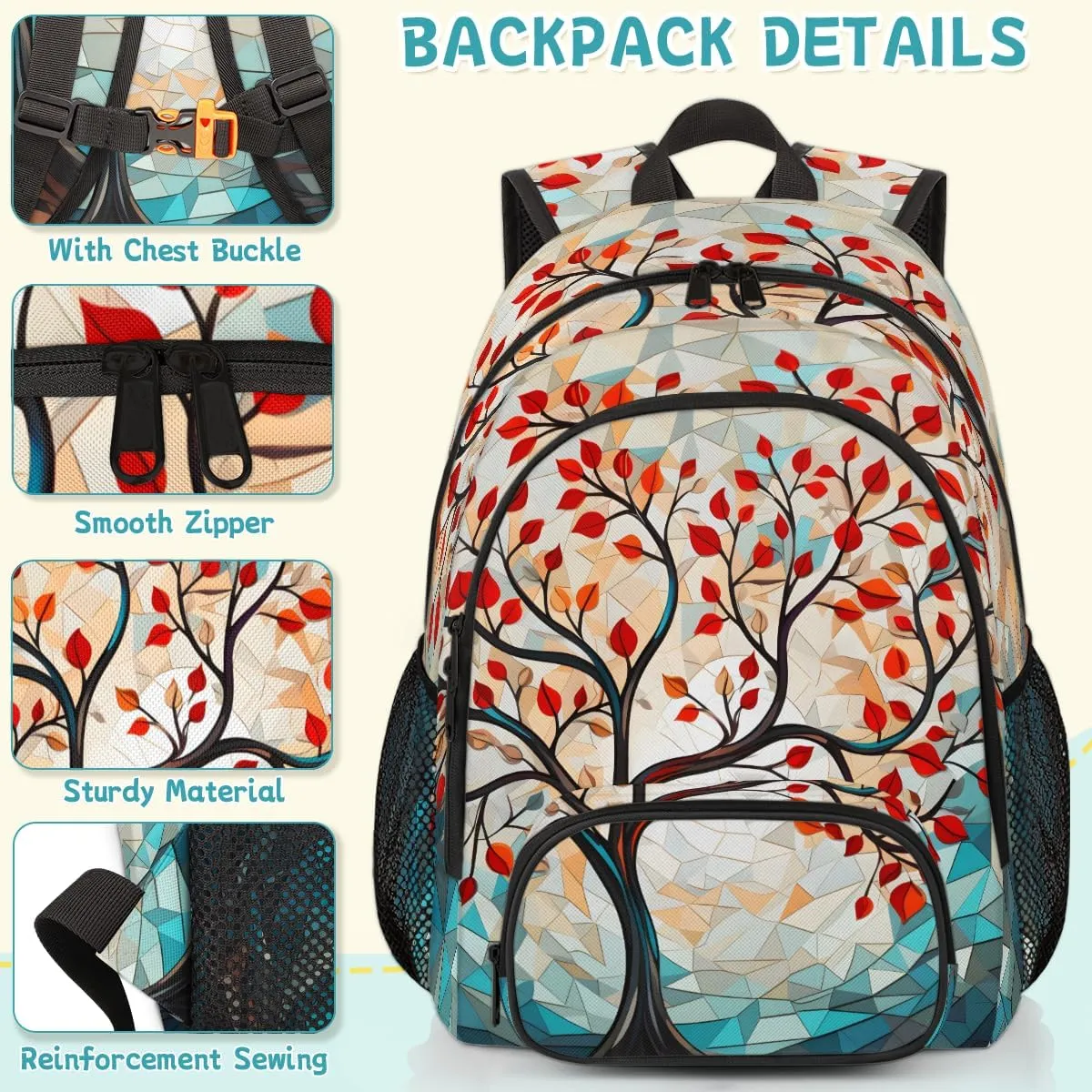 Green Leaves Carry on Travel Backpack for Women Men Water resistant Lightweight Rucksack Backpack for Weekender Casual Work Hiking Watercolor Herbs