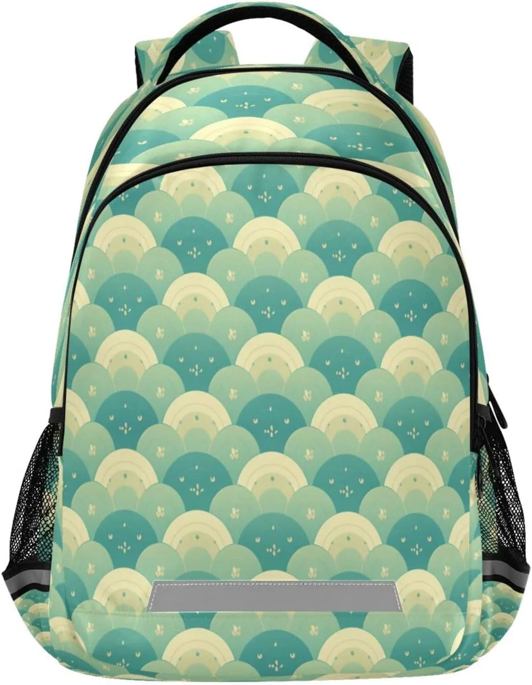 Green Scales Design Waterproof Backpack - Casual Outdoor Sports Daypack with Ergonomic Shoulder Straps#546