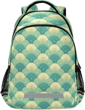 Green Scales Design Waterproof Backpack - Casual Outdoor Sports Daypack with Ergonomic Shoulder Straps#546