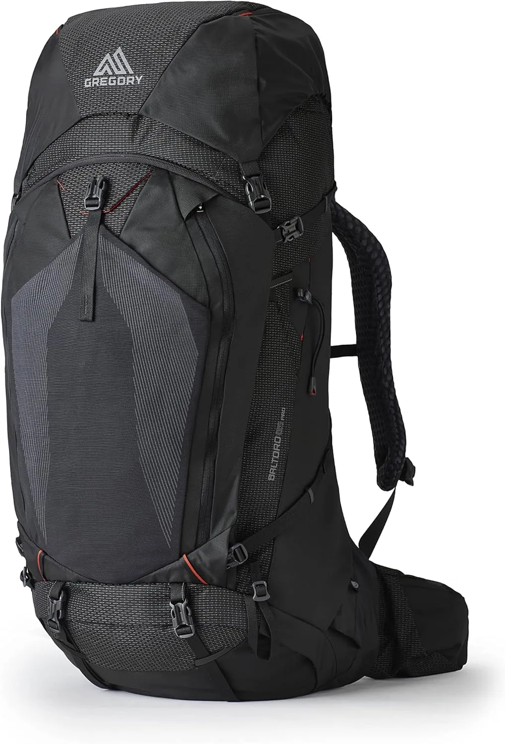 Gregory Baltoro 85L Pro Unisex Backpacking Pack with FreeFloat Suspension, AirCushion Breathable Backpanel, Medium, Lava Black
