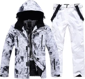 GS SNOWING Men's Jacket and Pants Set Insulated Waterproof Waterproof Snowboard Snowsuits for Snow Sport