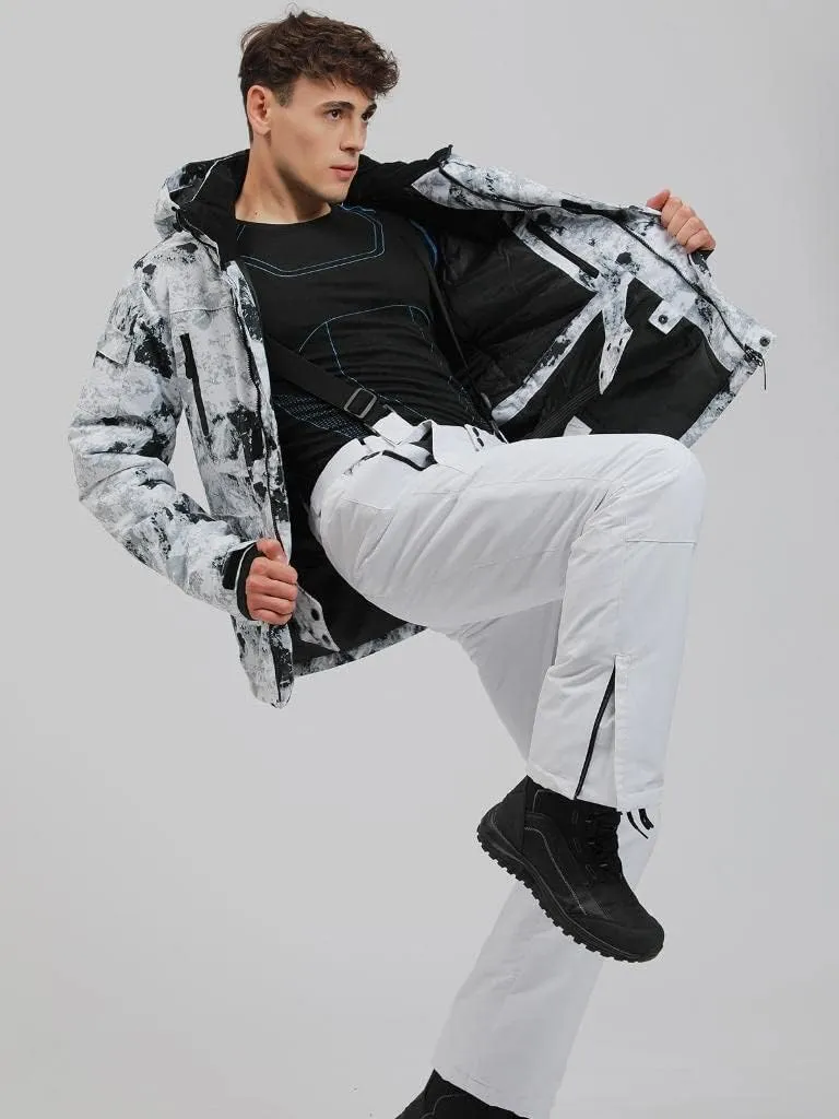 GS SNOWING Men's Jacket and Pants Set Insulated Waterproof Waterproof Snowboard Snowsuits for Snow Sport