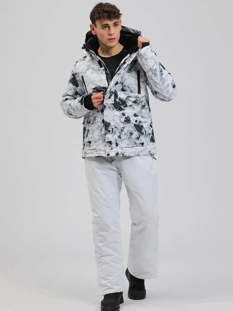 GS SNOWING Men's Jacket and Pants Set Insulated Waterproof Waterproof Snowboard Snowsuits for Snow Sport