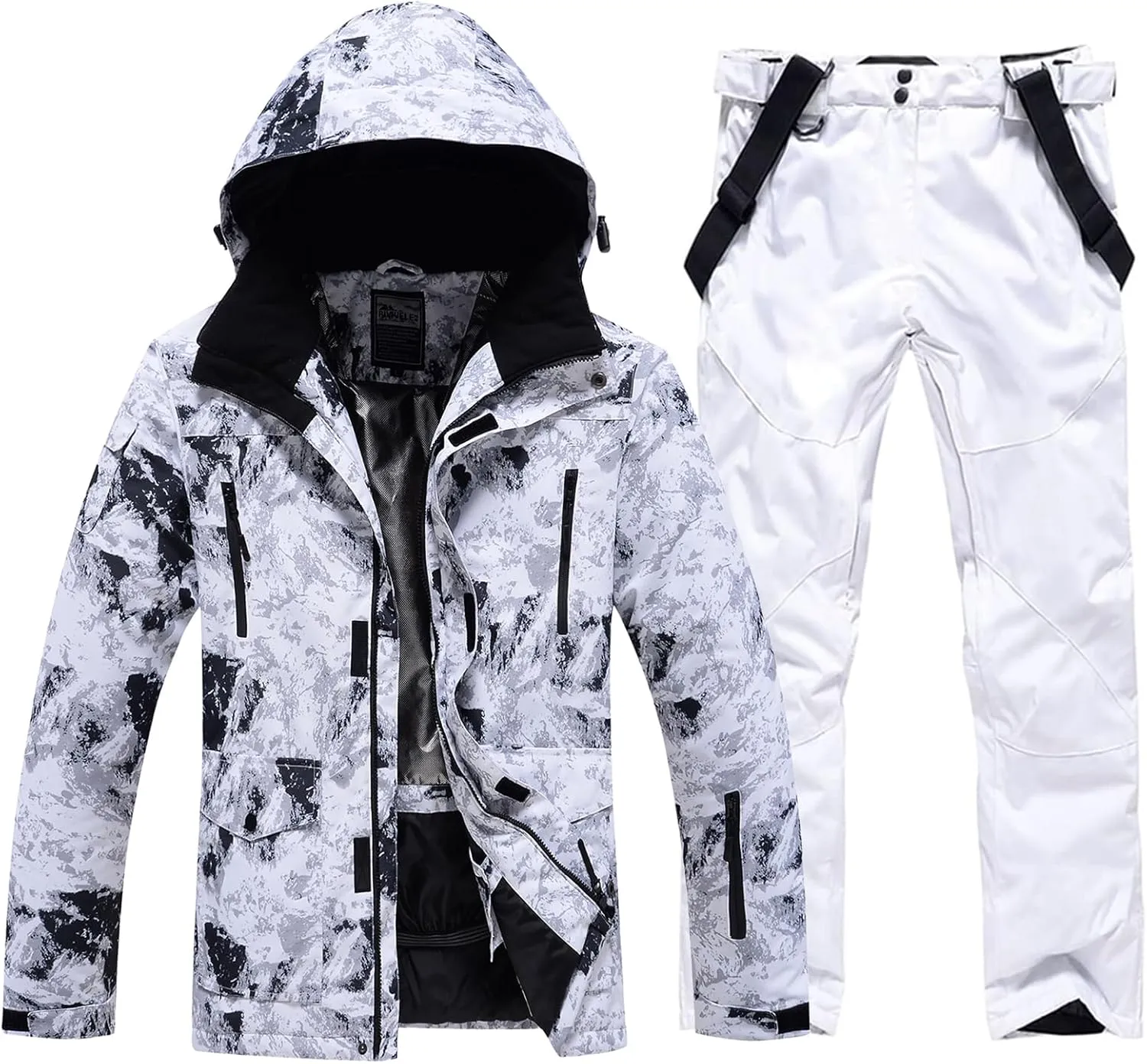 GS SNOWING Men's Jacket and Pants Set Insulated Waterproof Waterproof Snowboard Snowsuits for Snow Sport