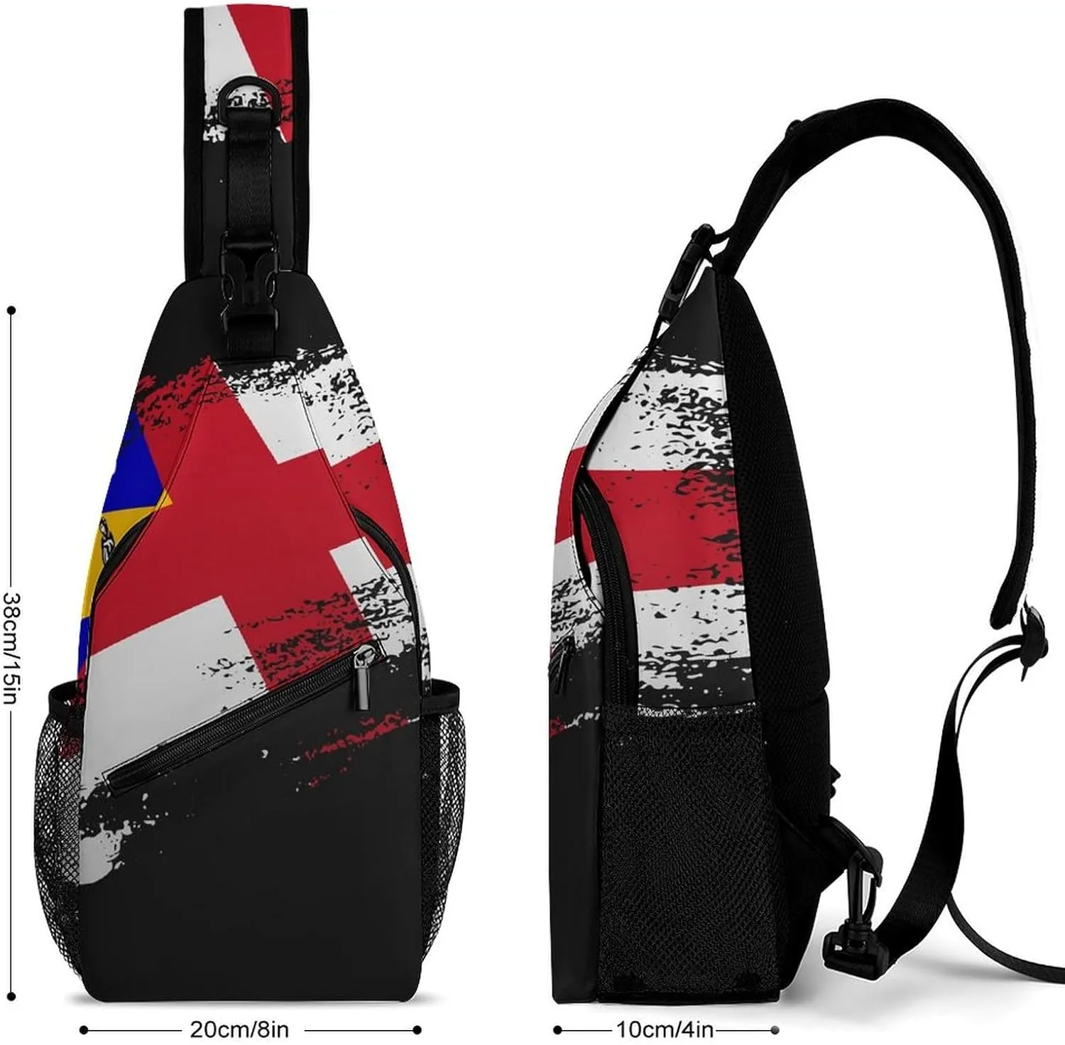 Guyana Flag Patriotic Sling Bag Crossbody Chest Bag Shoulder Bag For Travel Hiking Cycling Camping