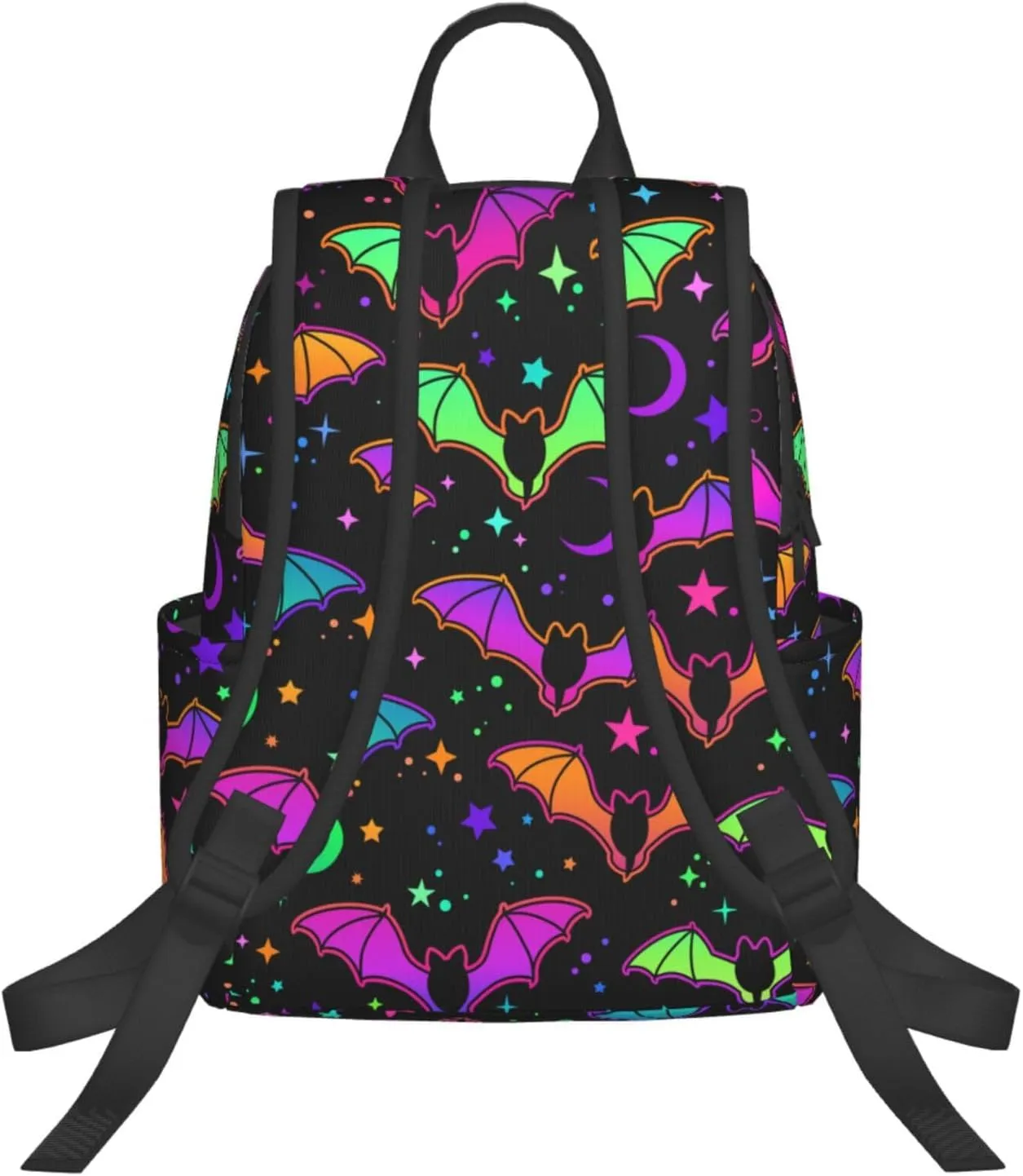 Halloween goth Bat Gothic moon star Big Capacity Backpck Carry-On Bag Multipurpose Business Computer Bag Casual Backpack for Gym, Picnic, Walking