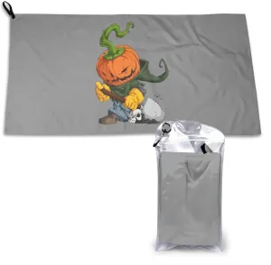 Halloween Pumpkin Buried Skulls with His Shovel Towels for Bathroom 16x31.5 in Ultra Soft Quick Drying Bath Towels Hand Towels Camping Fitness Beach Towel