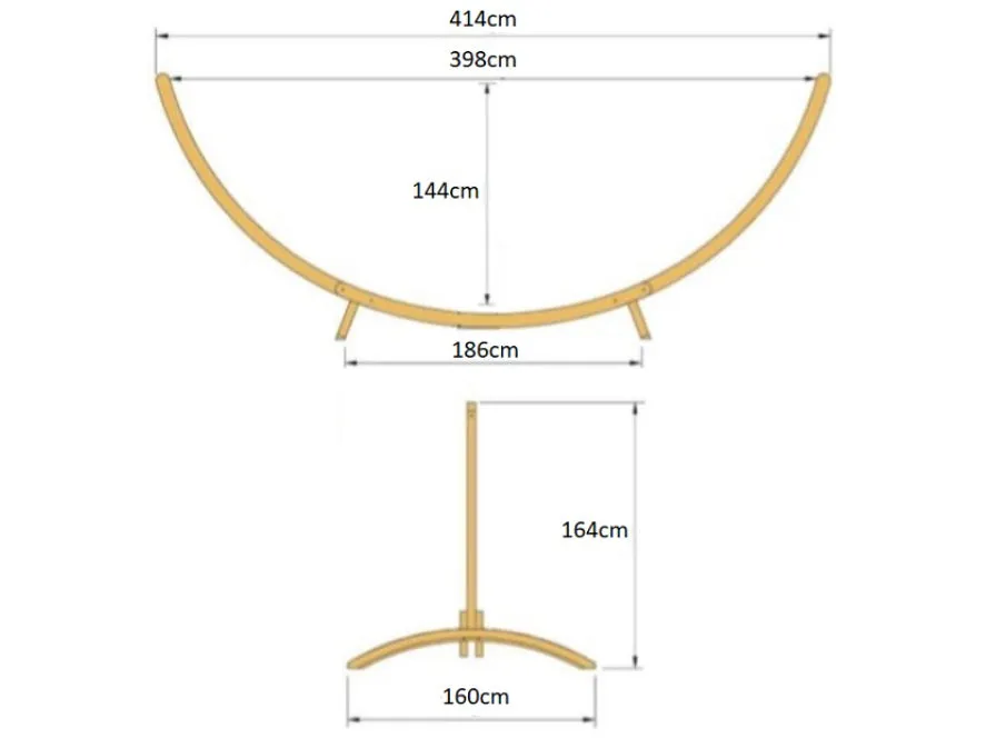 Hammock and Wooden Arc Stand Package