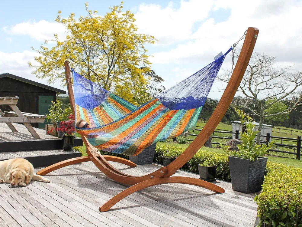 Hammock and Wooden Arc Stand Package