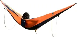Hammock Anti-Rollover Pole Hammock Outdoor Camping Single Double Enlarged Thickened Parachute Cloth Camping Hammock Hammocks for Outside(Orange,B)