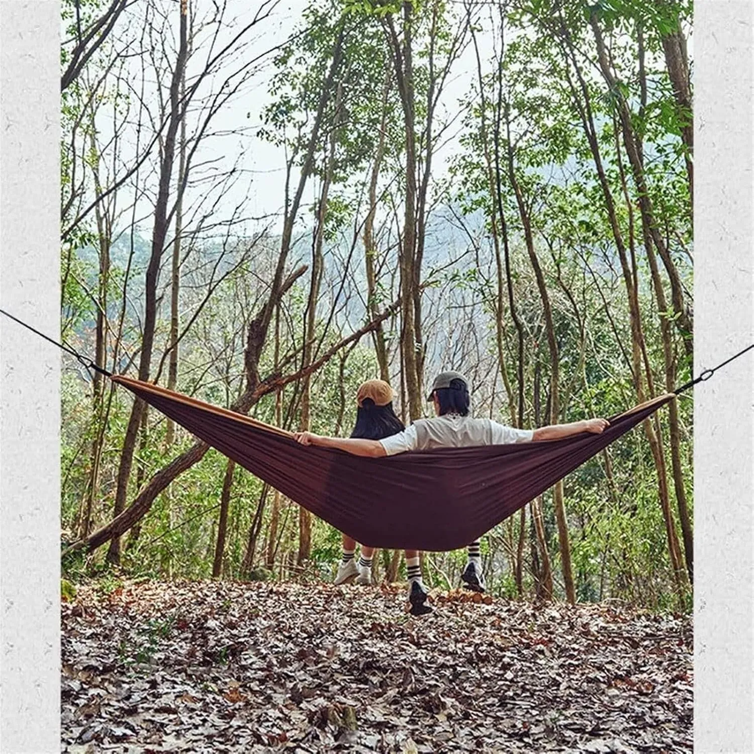 Hammock Camping Essentials, 290x180 Cm Lightweight Portable Double & Single Hammock with Tree Straps, Camping Gear for Outside Portable Hammock