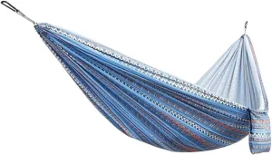 Hammock Camping Hammock Double & Single Hammock Portable Nylon Parachute Hammocks Swing for Indoor Outdoor Garden Hiking Travel Backpacking Hammocks for Outside (Color : A)