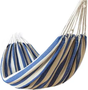 Hammock Camping Hammock Recreation Hammock Outdoor Leisure Double Thick Canvas Indoor College Dormitory Camping Swing Chair for Hikers Hammocks for Outside (Color : Blue, Size : 200 * 100cm)