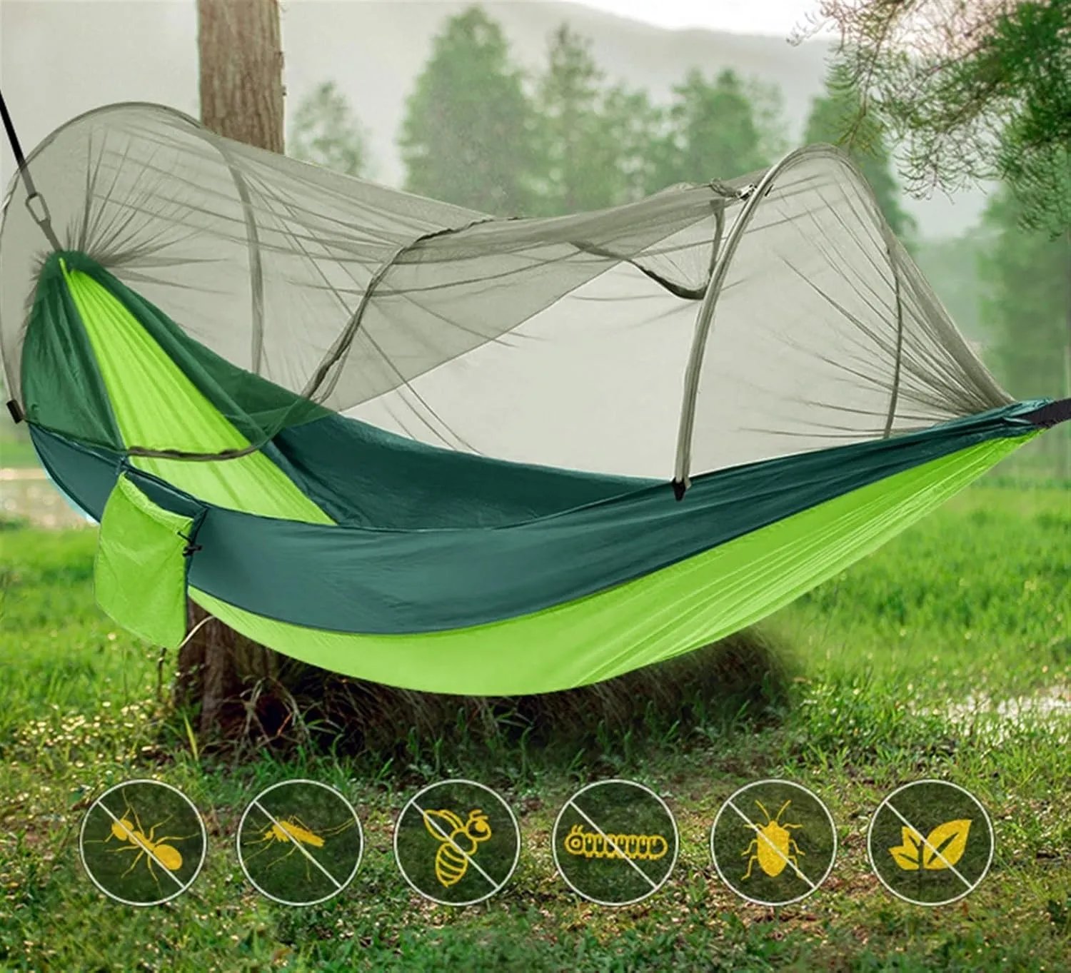 Hammock Camping Hammock with Mosquito Net Lightweight Portable Double Hammock 290x140 Cm Portable Hammock