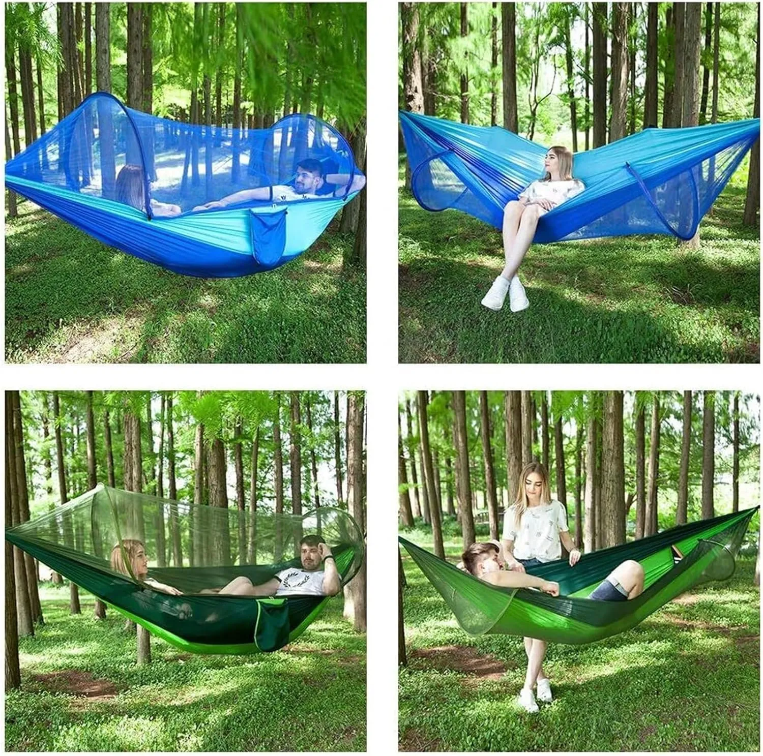 Hammock Camping Hammock with Mosquito Net Lightweight Portable Double Hammock 290x140 Cm Portable Hammock