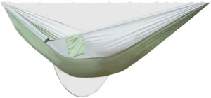 Hammock Double Anti-Rollover Pole Hammock Outdoor Camping Single Double Enlarged Thickened Parachute Cloth Camping Hammock Hammock Outdoor(Gray,A)