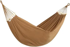 Hammock Double Beige Hammock Outdoor Swing Summer Camping W Anti-Rollover Home Indoor Single Double Adult Dormitory Hammock Outdoor(Brown,D)