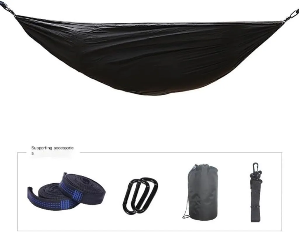 Hammock Double Canopy Mosquito Net Hammock Set Tent Parachute Cloth Camping Automatic Anti-Mosquito Mosquito Net Hammock Hammock Outdoor(D)