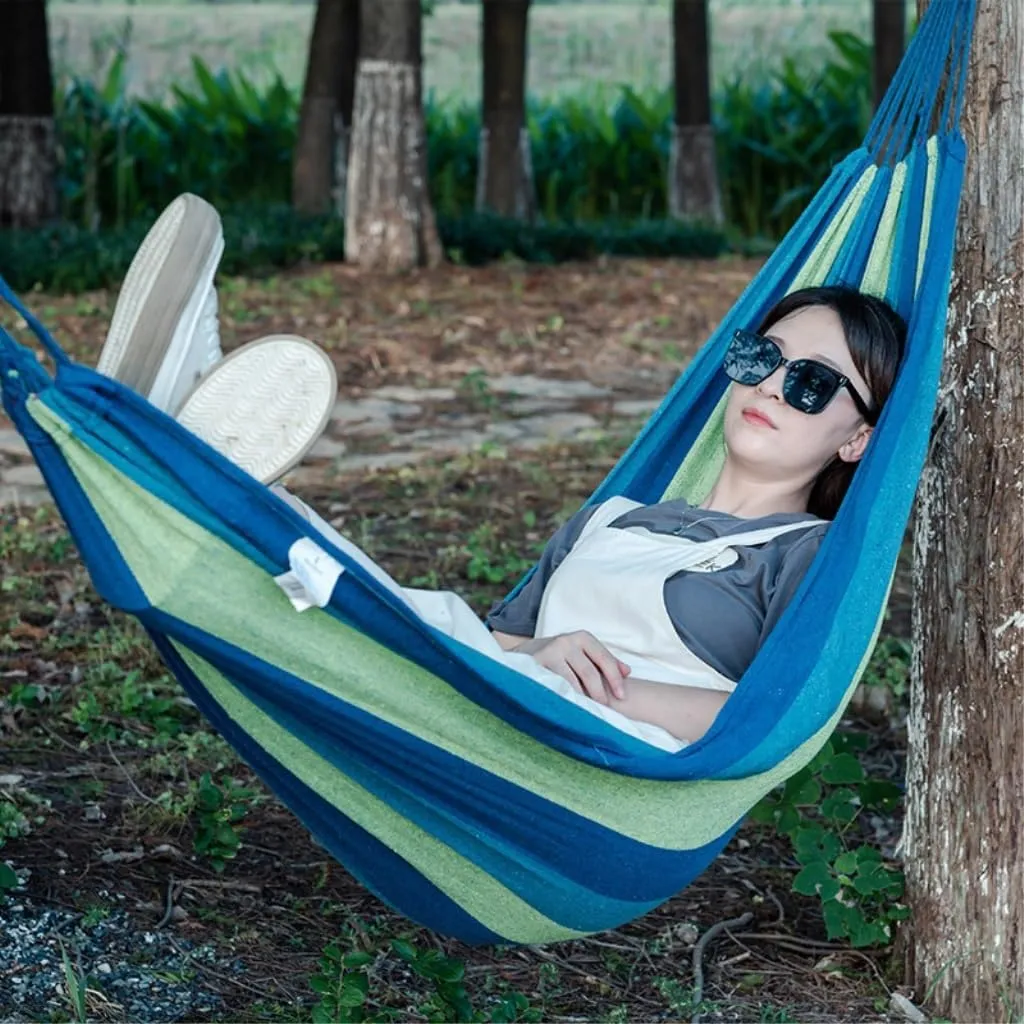 Hammock Double Canvas Hammock Outdoor Swing Outdoor Camping Anti-Rollover Hanging Chair Dormitory Indoor Camping Picnic Hammock Outdoor