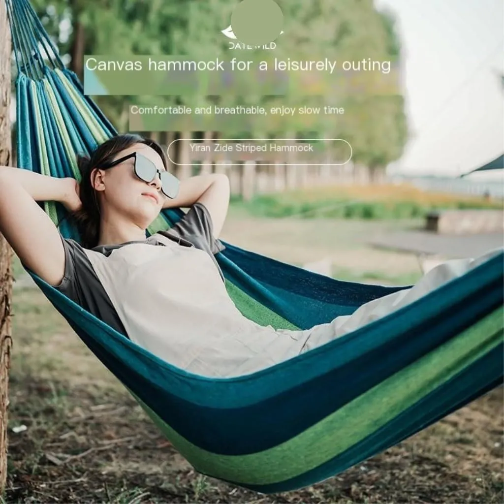 Hammock Double Canvas Hammock Outdoor Swing Outdoor Camping Anti-Rollover Hanging Chair Dormitory Indoor Camping Picnic Hammock Outdoor