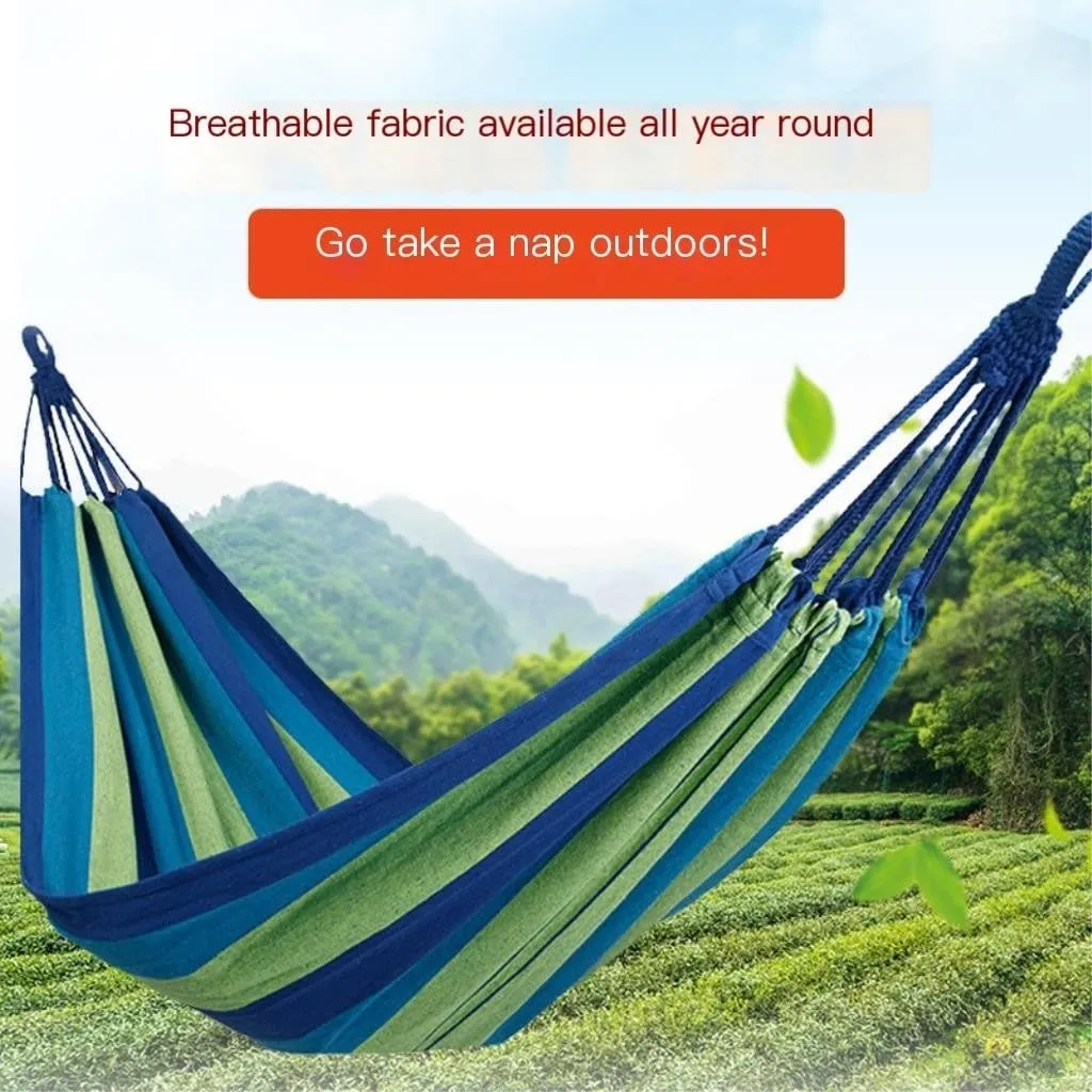 Hammock Double Canvas Hammock Outdoor Swing Outdoor Camping Anti-Rollover Hanging Chair Dormitory Indoor Camping Picnic Hammock Outdoor