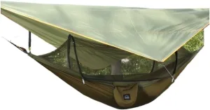 Hammock Double Hammock Automatic Quick Opening Anti-Mosquito and Anti-Rollover Double Portable Swing with Mosquito Net Hammock Outdoor(Green)