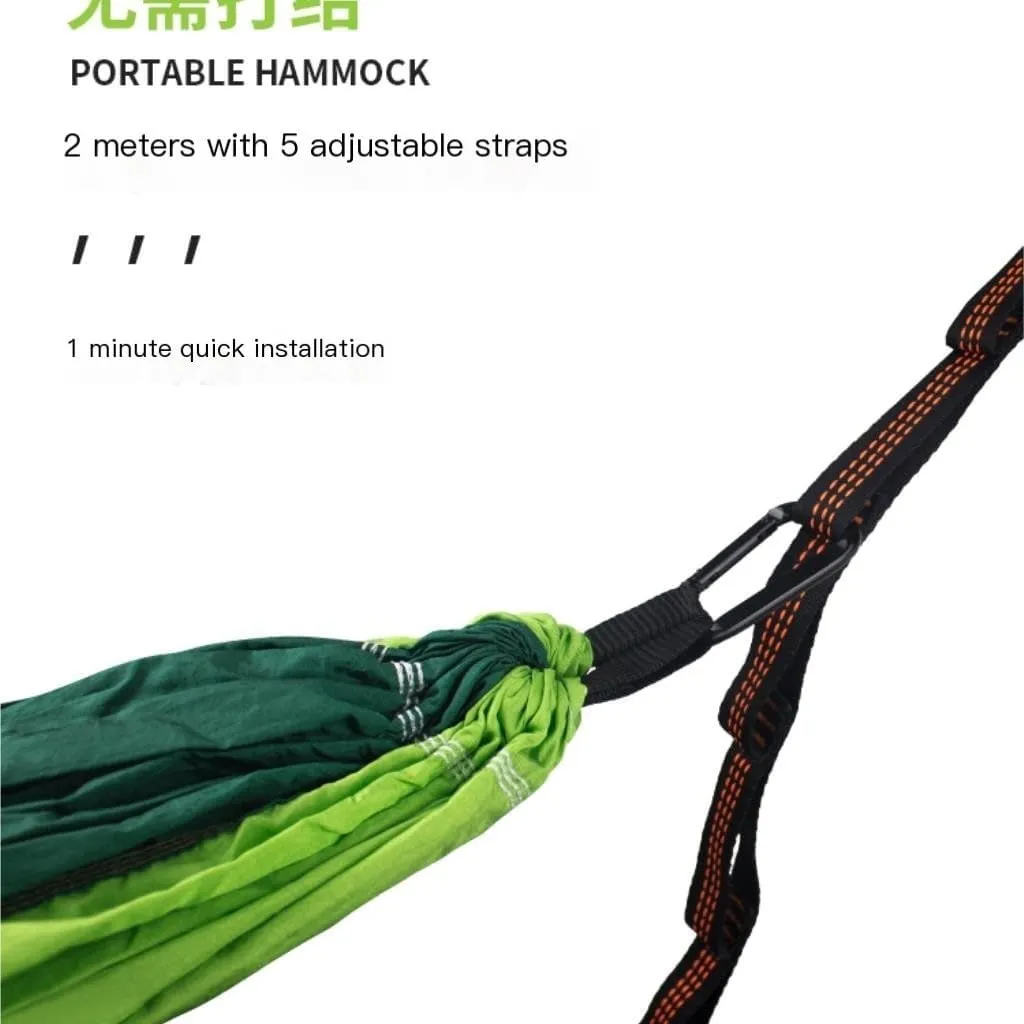 Hammock Double Hammock Automatic Quick Opening Anti-Mosquito and Anti-Rollover Double Portable Swing with Mosquito Net Hammock Outdoor(Rood)
