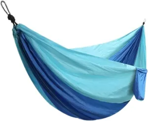 Hammock Double Hammock Outdoor Anti-Mosquito and Insect-Proof Portable Swing Outdoor Camping Camping with Mosquito Net Cute Hammock Outdoor(Blue-Green,2)
